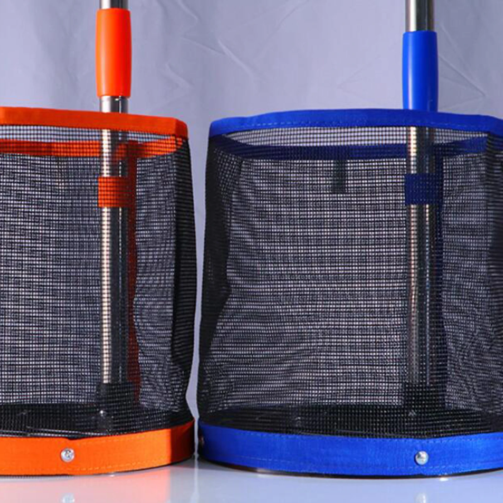 Tennis Ball Container 140Pcs Balls Table Tennis Ball Picker Container Ping Pong Ball Picker Telescopic Stainless Steel Table Tennis Picking Collecter