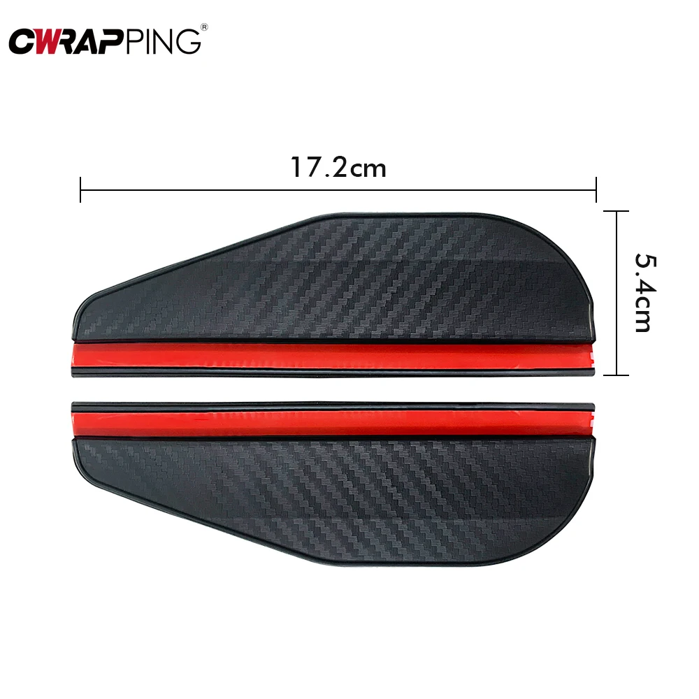 Car Rearview Mirror Rain Shield 2PCS Carbon Fiber Pattern Universal