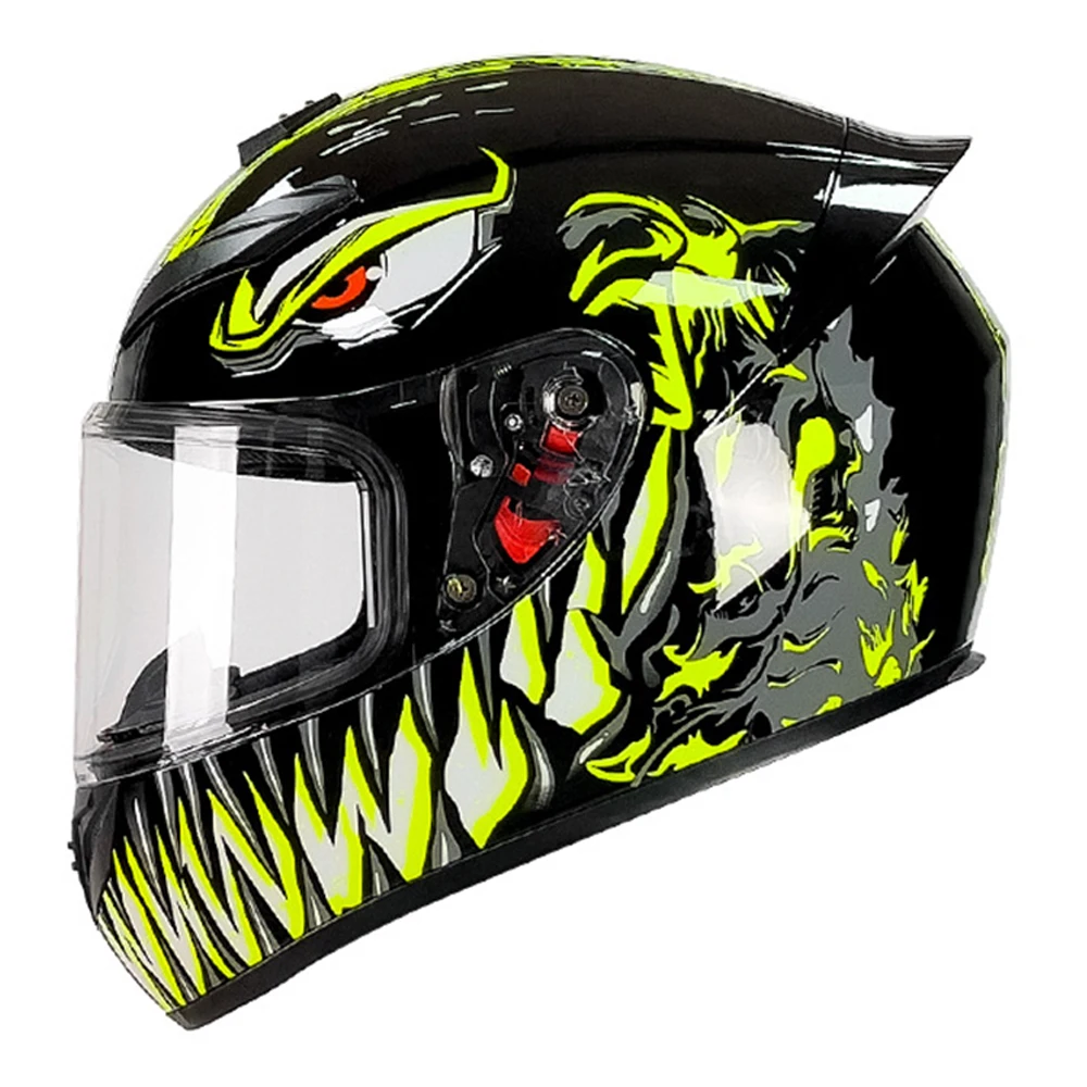 thumbnail image 1 of Casco de motocicleta para hombre, casco de motocross, cascos integrales transpirables, equipo de protección anticaídas DOT para motocicleta, resistente al desgaste, 1 of 5