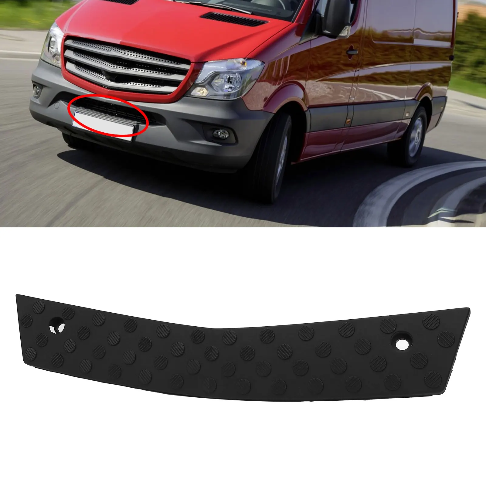 Front Lower Centre Bumper Step Long Lasting Front Bumper  Plate Trim 9068850411 High Strength for  W906 2014-2017