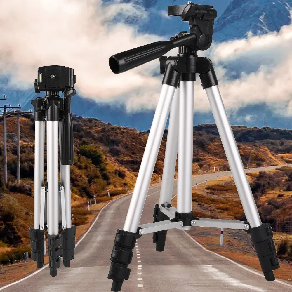 

360 ° Adjustment 3110 Camera Tripod Anti Slip Foot Mats with Storage Bag Phone Tripod Stand 40 Inch GP Adapter Portable