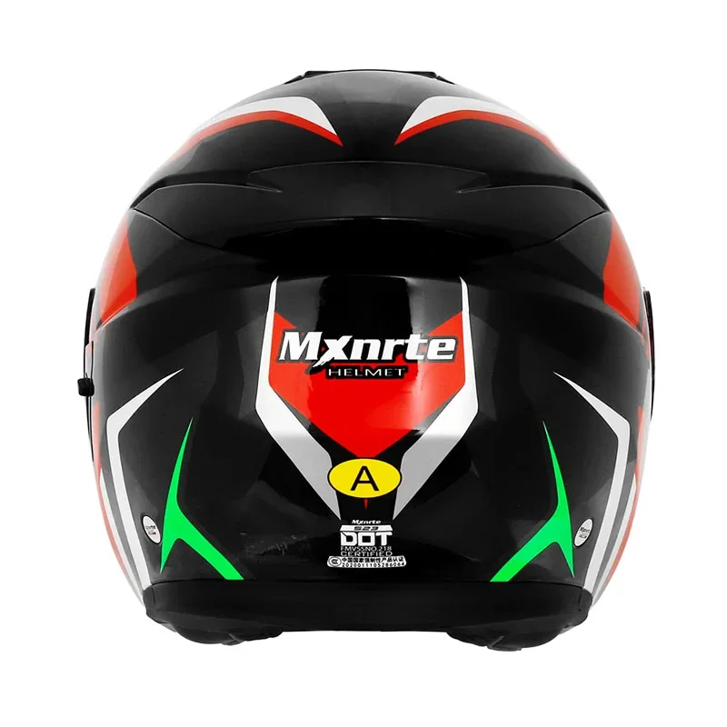 Double Lens Half Helmet Mxnrte Gatling Red Motorcycle Helmet Off-Road Safety Helmet DOT Approved Casco Casque Men an