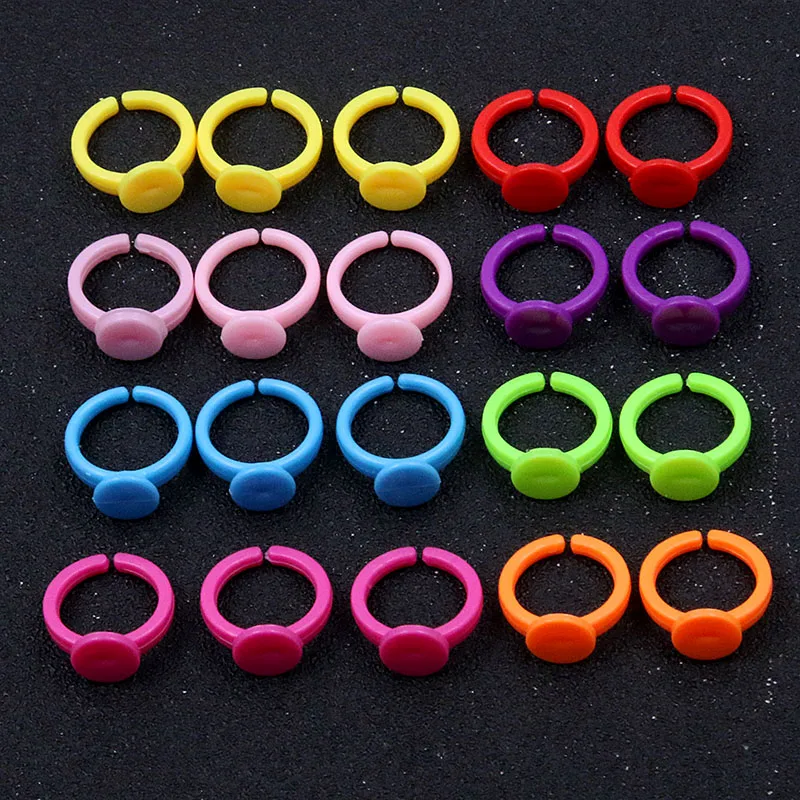 100pcs Clear Plastic Adjustable Rings Base for Small Baby Child Kids 9mm  Blank Finger Craft Jewelry Making Supplies Accessories - AliExpress