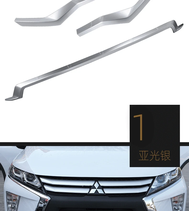 

Car Accessories For Mitsubishi Eclipse Cross 2021 Abs Chrome Front Grille Around Trim Racing Grills Trim Car Stickers