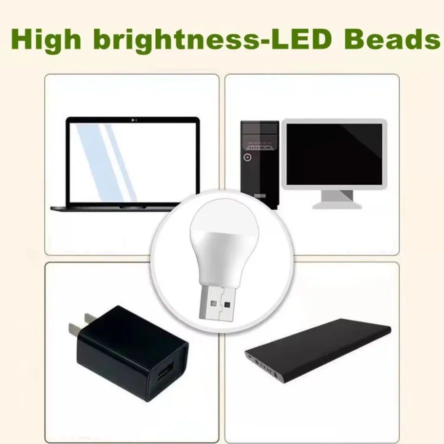 USB LED Plug Lamp 1W Super Bright Warm Eye Protection USB Book Light Computer Mobile Power Charging LED Night Light 5 Pcs led light night light book light mini led light led desk lamp