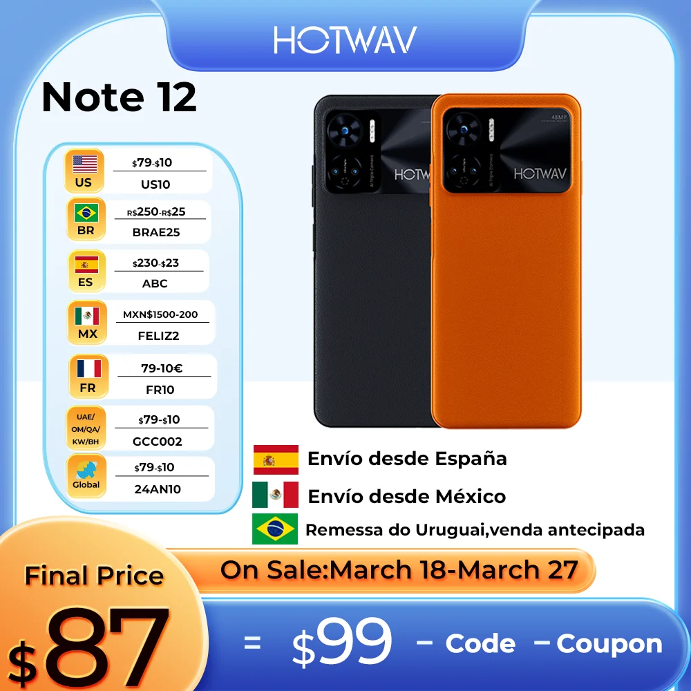 Original HOTWAV Note 12 Mobile Phone 6.8'' Android 13 90Hz 20W fast charge Smartphone 8GB+128GB 48MP NFC 6180mAh Cell Phones global version note 11 pro mobile phones 8gb ram 256gb rom 4g 5g cell phone octa core fast charge 48mp camera android smartphone