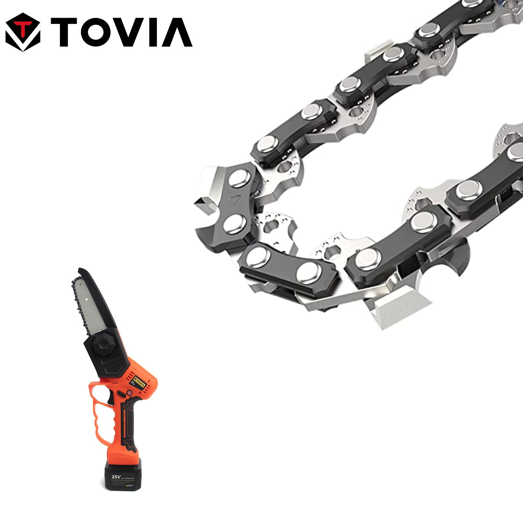 

T TOVIA 5-дюймовая стандартная для 25 в мини-электрической цепной пилы, аксессуар для обрезки цепной пилы для резки ветвей дерева