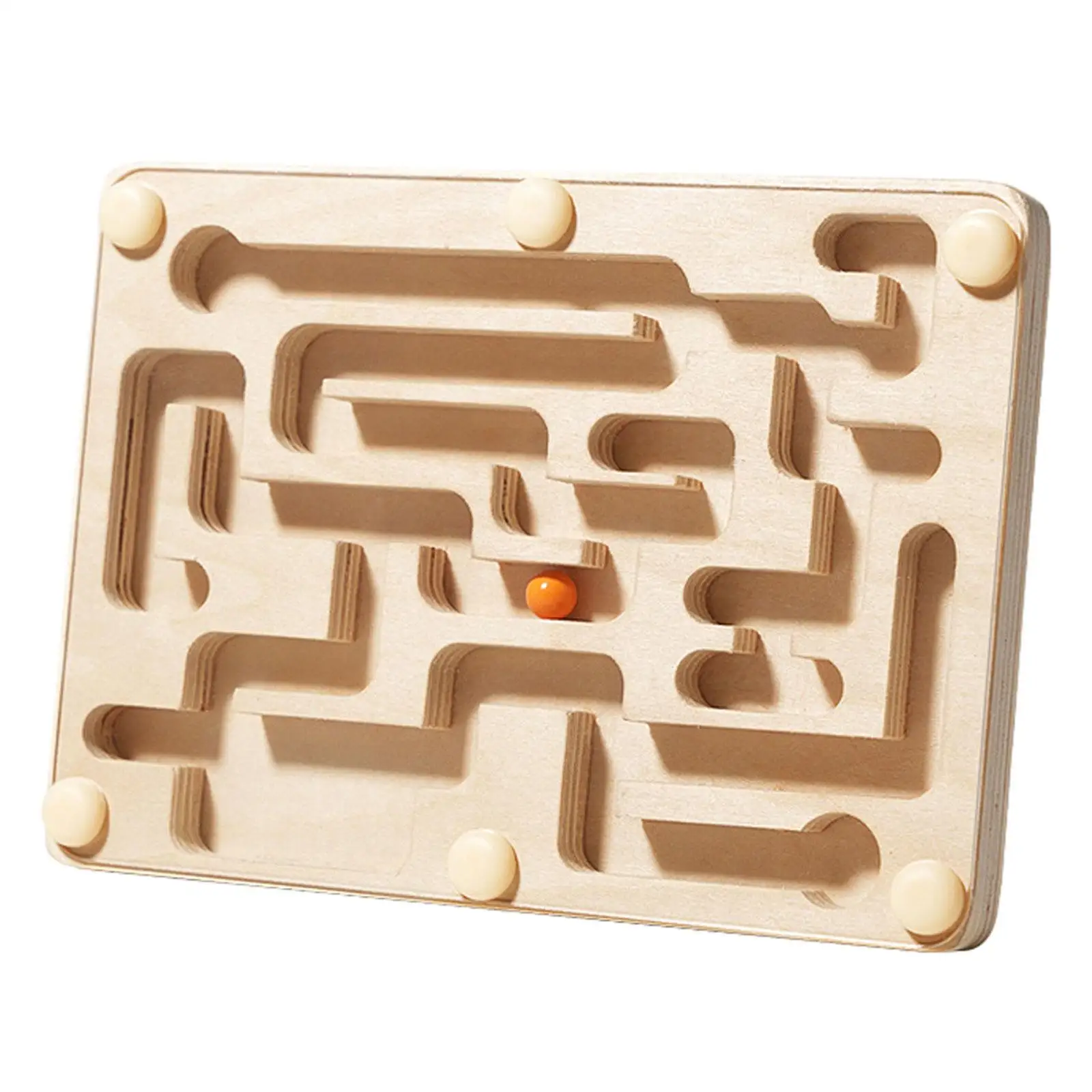 

Wooden Labyrinth Board Game Preschool Educational Marble Maze Brain Teaser Puzzle Rolling Ball Maze for Boys Girls Teens Adults