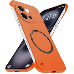 Magnetic Slim Frameless Matte Anti - Scratch Shockproof Phone Case for Vivo V50 (Orange)