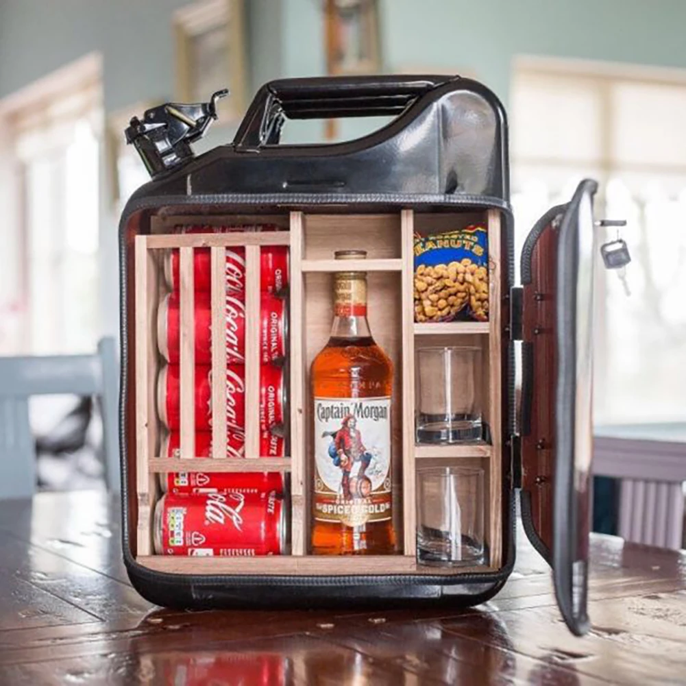 Jerry Can My Cave Rules Whiskey Mini Bar Cabinet Christmas Personalized Small Xmas Gift Noel | Дом и сад