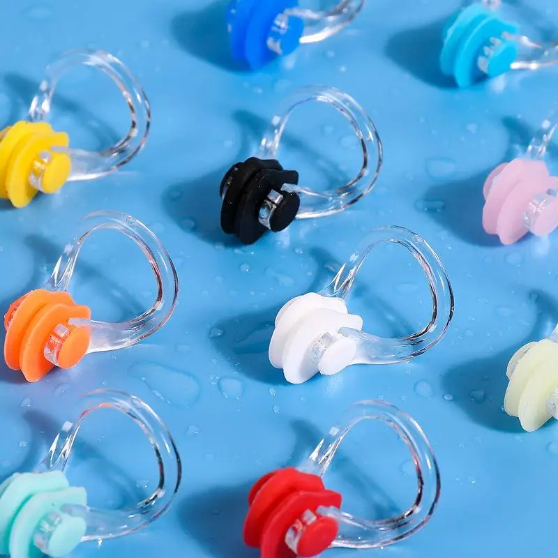 Swimming nose clip earplug set silicone professional three-layer waterproof, non-slip and anti-choking nose obstruction adult sw 3