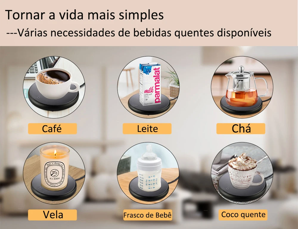 Aquecedor termostático do copo de café, aquecedor