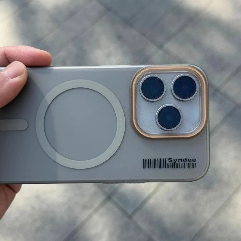 Magnetic Closure Frosted Skin-Friendly Shockproof Case with Magsafe Wireless Charging Compatibility