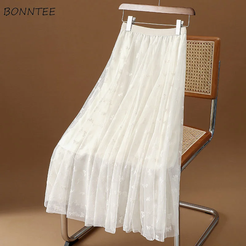 

Skirts Women Sweet Style Female Fashion High Waist Holiday Harajuku Elegant Temperament All-match Schoolgirl Hot Sale Soft Newly