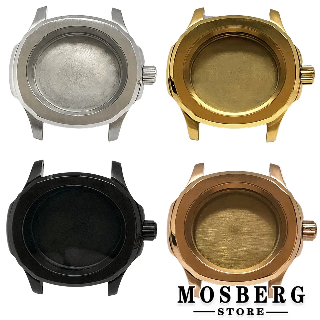 

Black 39mm Watch Case 200M Waterproof Stainless Steel Sapphire Glass For NH35 NH36 Automatic Movenent Accessories