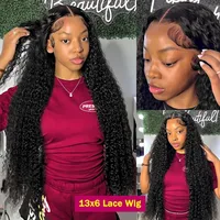 Perruques en cheveux humains naturels noirs Jerry Curly 13x6 13x4 HD Lace Frontal Wigs Brésiliennes 5x7 pour femmes noires pré-épilées 3