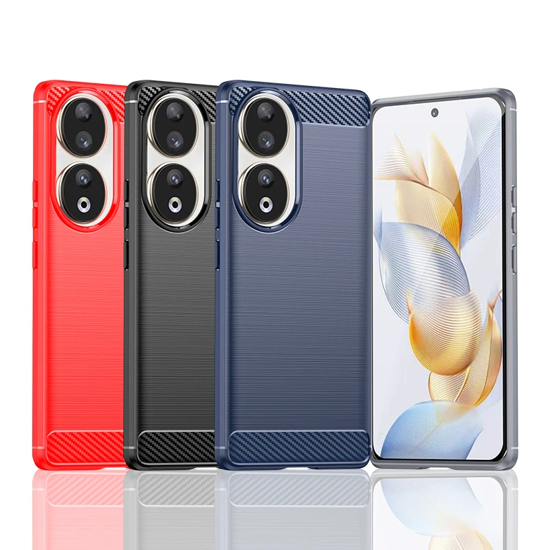 Enhanced Carbon Fiber Shockproof Silicone Phone Case Cover