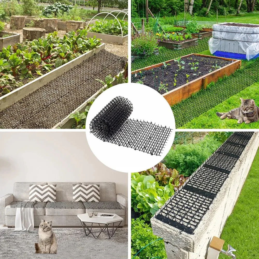 Cat Scat Mat Gardening Repellent Mat Anti-Cat Prickle Strip Spikes Straps Keep Dog Away Digging Pest Control Grass Protector - 5