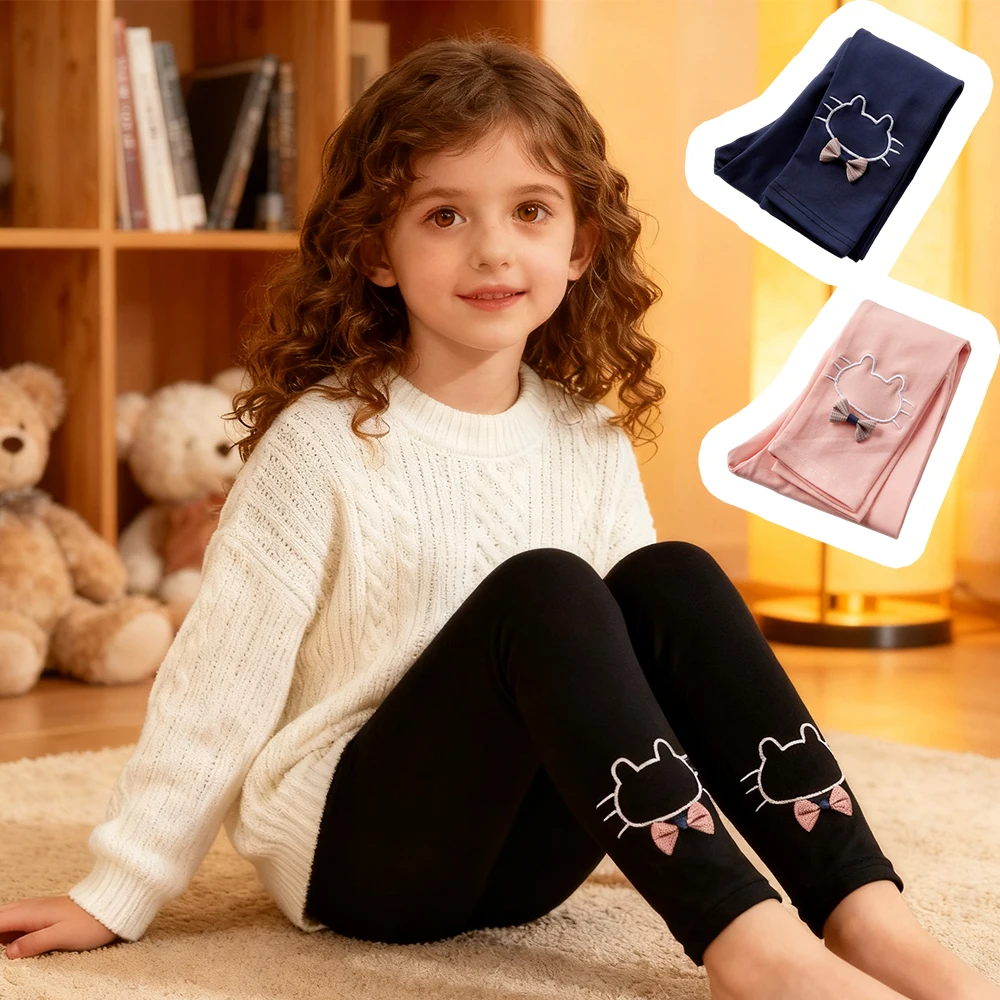الأطفال طماق الفتيات القطن الحراري قيعان الطفل بناطيل كاجوال الاطفال بناطيل تدفئة مرونة القط الجوارب 3 4 5 6 7 8 سنوات