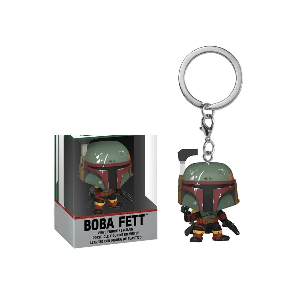 Hot Keychain Star Wars 15 Stili Princess Leia Boba Fett The Mandalorian Yoda Portachiavi Giocattoli Vinyl Figure Pocket Toys