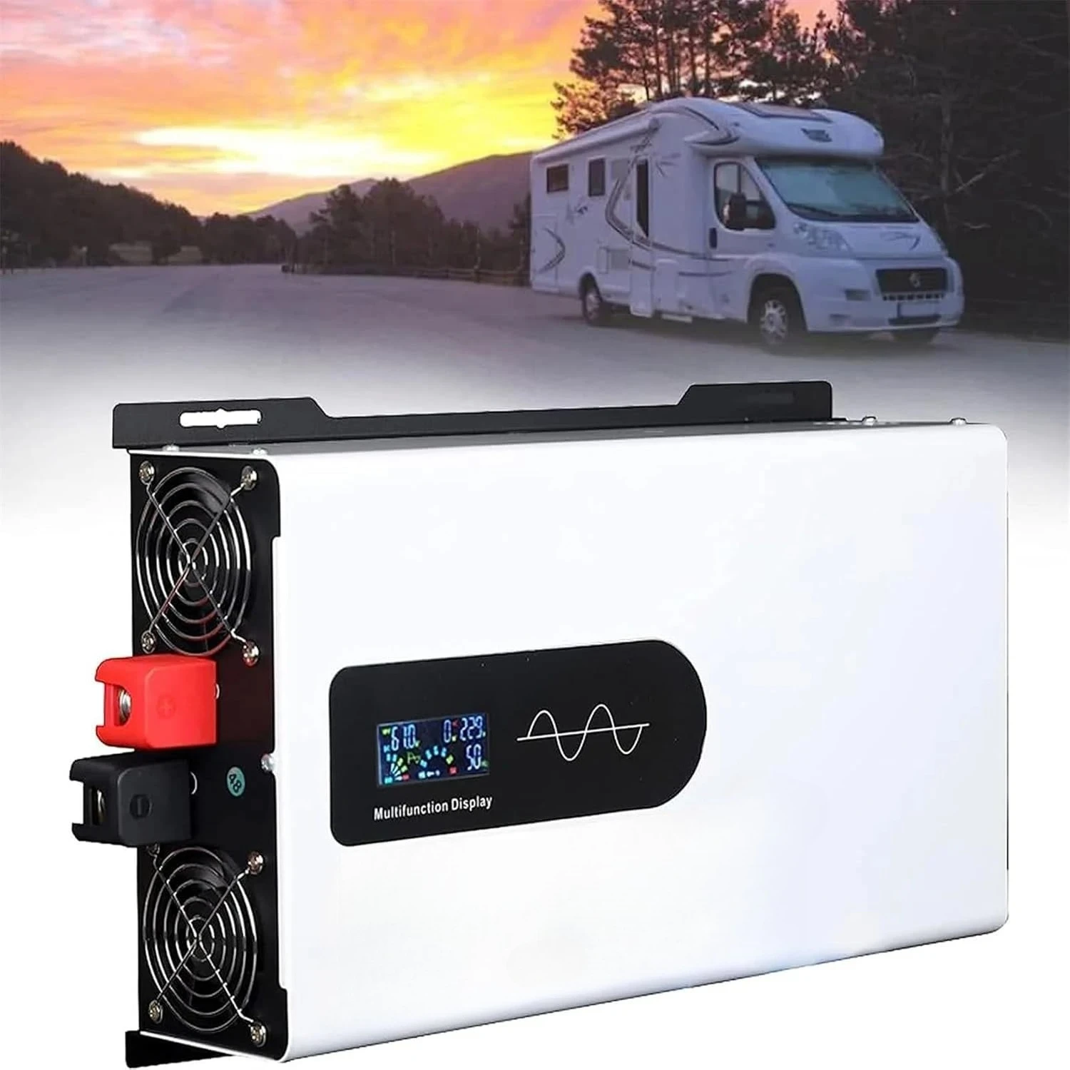 Inverter 6000W 5000W 12V 24V 48V 60V 72V DC a 220V AC Onda Pura 50HZ Convertitore di Frequenza con Display Intelligente