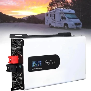Inverter 6000W 5000W 12V 24V 48V 60V 72V DC a 220V AC Onda Pura 50HZ Convertitore di Frequenza con Display Intelligente