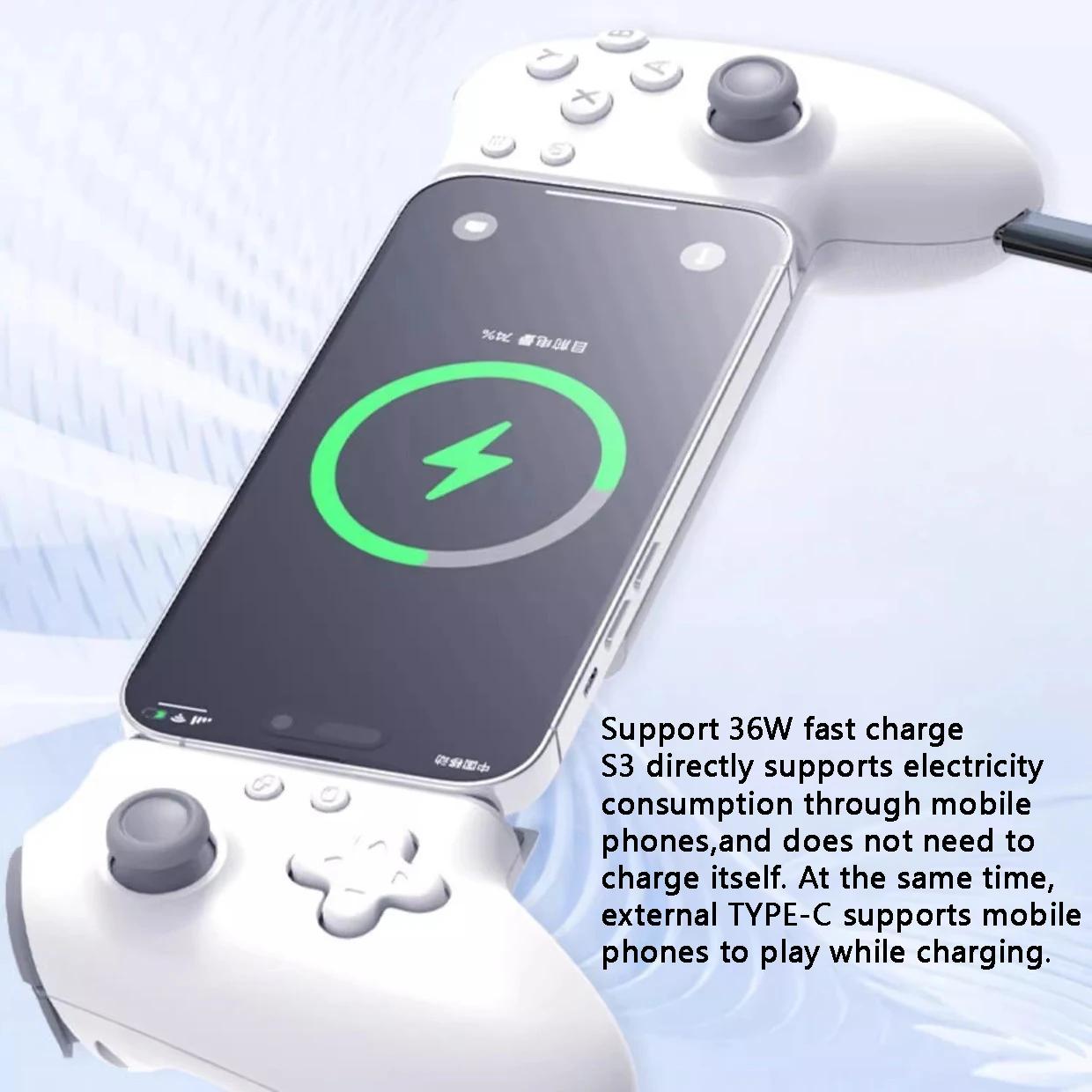 Gamepad Gaming Control For Mobile Android Cell Phone Cellular PC Tablet Hall Effect Joystick Command Type C Game Pad Controller - 6