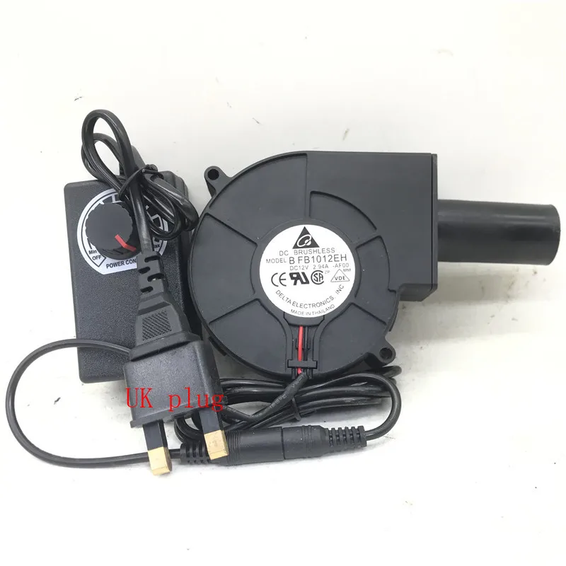 Alto Volume de ar Turbina Centrífuga Ventilador com Plástico ar Duto Velocidade Controle Adaptador de Energia Novo Bfb1012eh 12v 2.94a 9733 9cm - Imagem 3