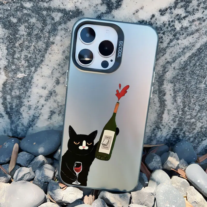 Luxuriöse Handyhülle mit niedlicher spielender Katze für iPhone 13 12 11 Pro Max Mini 17 16 15 14 Plus Pro Max – Stoßfeste Laser-Cover – Detail 8