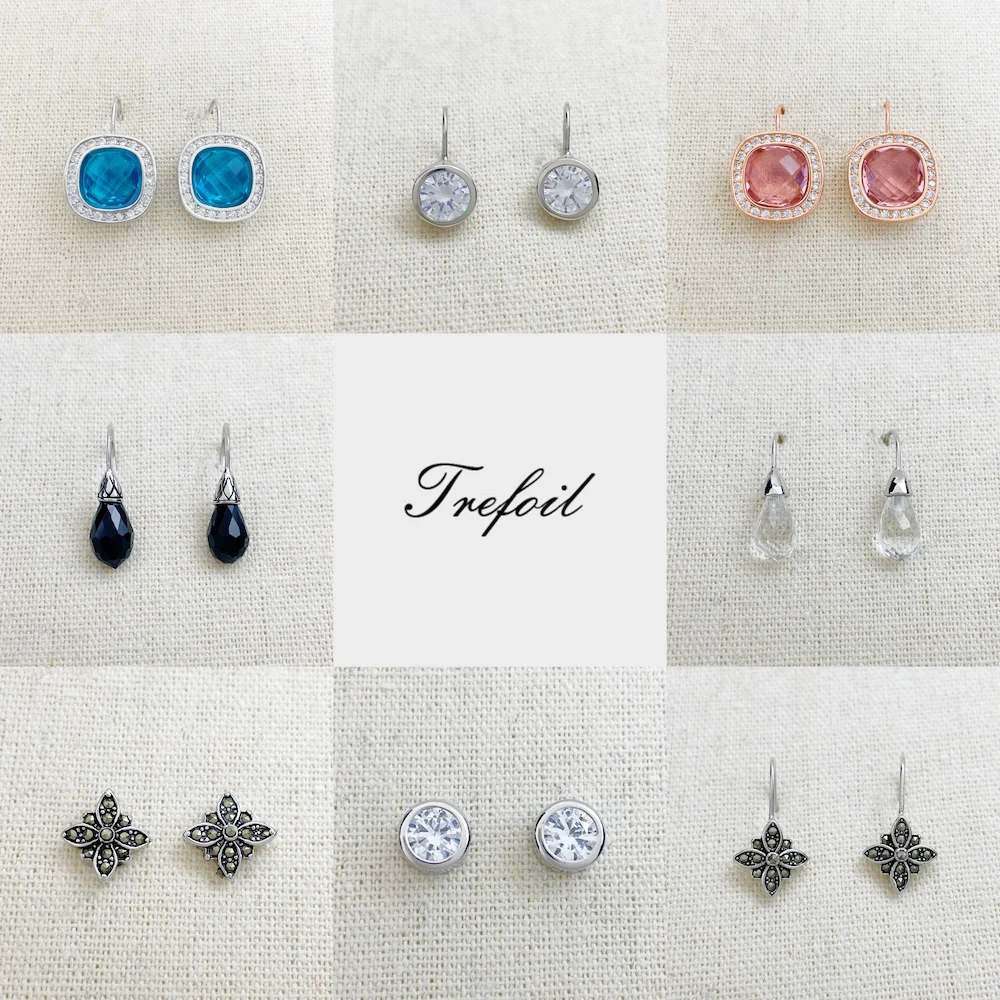 Orecchini Pendenti Marcasite Star Water Drop Square Round 925 Sterling Silver Zirconia Fine Jewelry Trendy Fancy Gift For Women