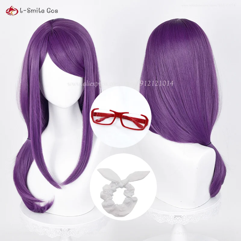 

Anime Cosplay Kamishiro Rize Cosplay Wig 70cm Purple Braid Styling Rize Kamishiro Wigs Heat Resistant Synthetic Hair + Wig Cap