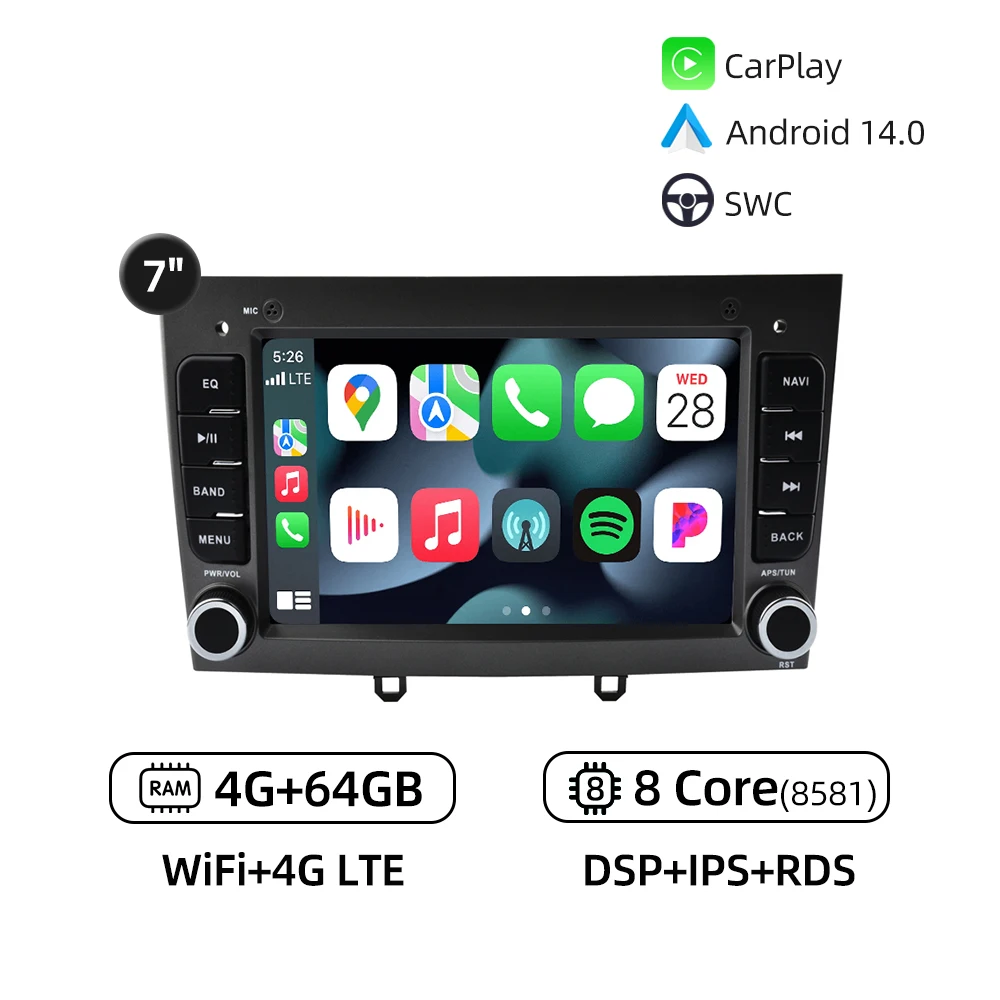 Autoradio Android 13 2Din 7 Pollici Con Carplay Wireless E Android Auto - 2GB+64GB, GPS, Bluetooth E Telecamera - Foto 13