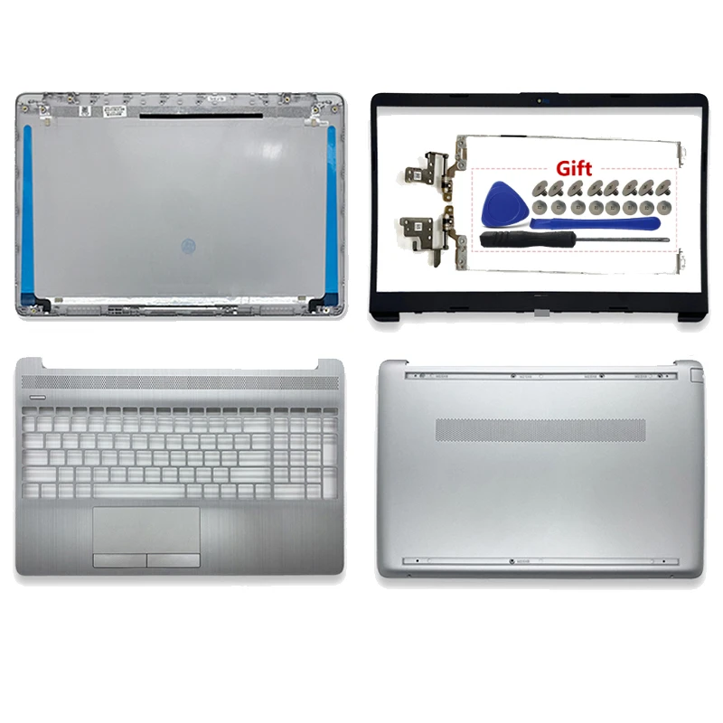 For HP 250 G8 255 G8 15S-DR TPN-C139 Laptop LCD Back Cover Front Bezel Palmrest Bottom Case Hinges Top Upper Housing L52007-001 laptop cover lcd bezel