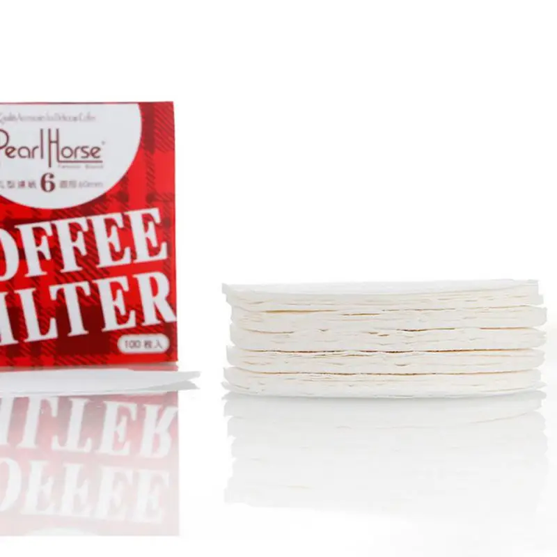 100Pcs Round Coffee Filter Paper 60mm Replacement Coffee Maker Filters