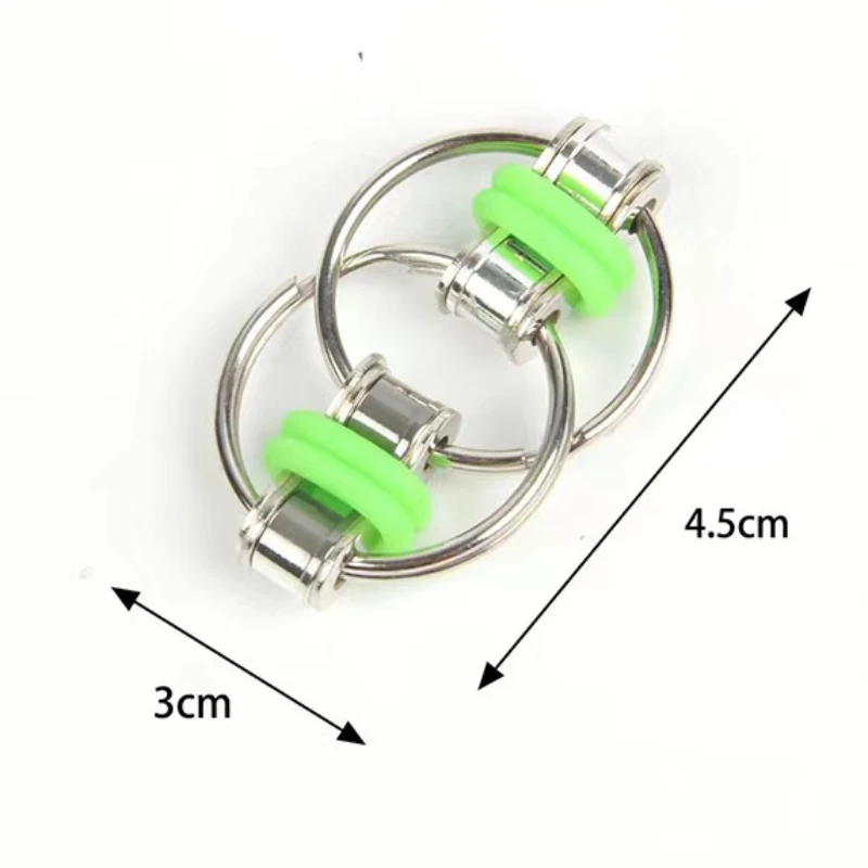 Creative Metal Fingertip Rotation Key Chains Decompression Spinner Anti Anxiety Bearing Lightning Cool Trendy Hanging Key Rings