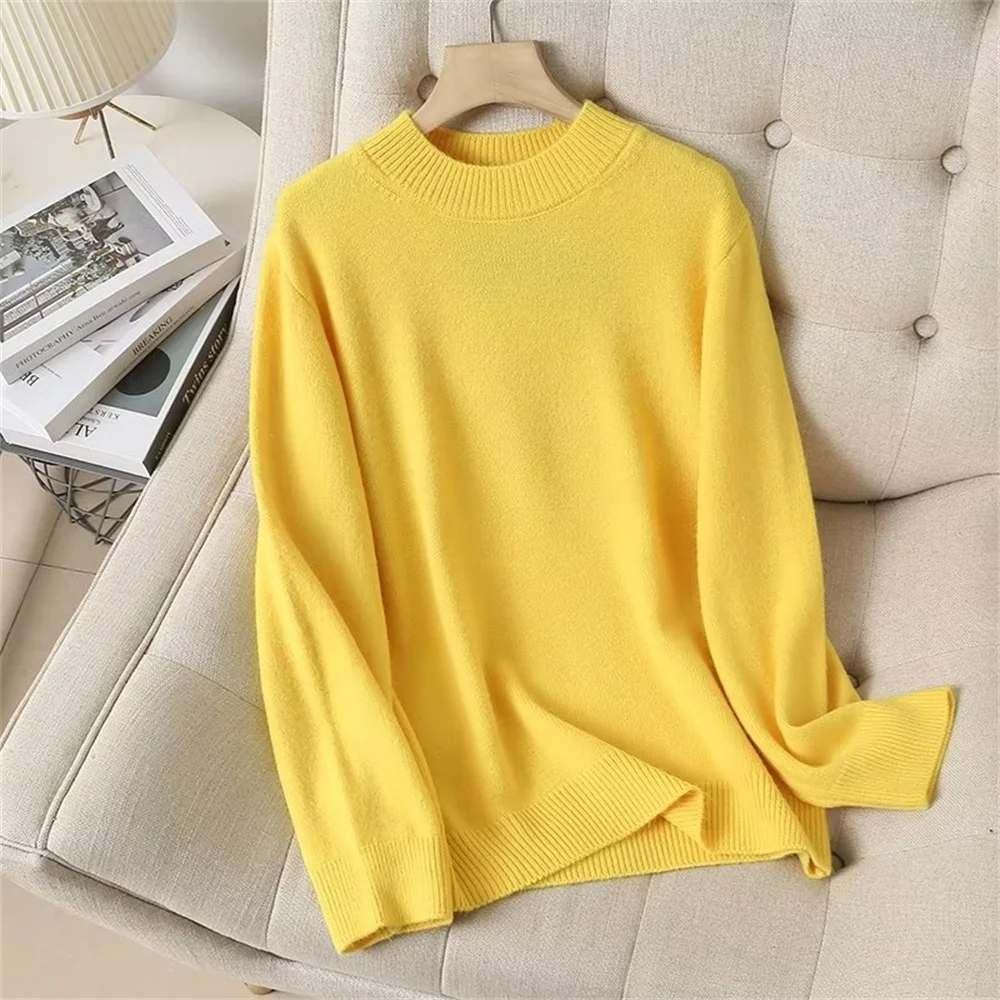 

Early autumn new fashion women's casual fit round neck wool blended sweater sweater 1131739003