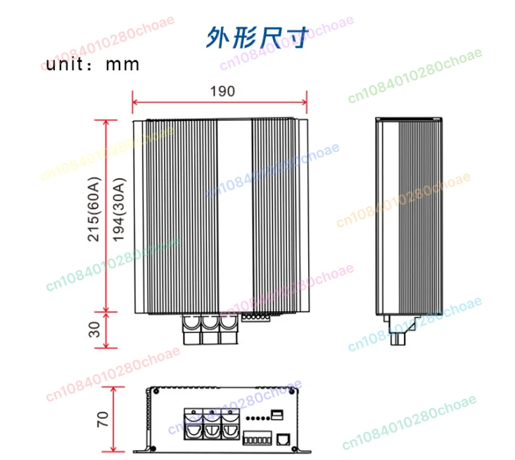 12V-14.6V 60A RV/bed Car Driving Charger, Fully Automatic Vehicle DC-DC Charger,