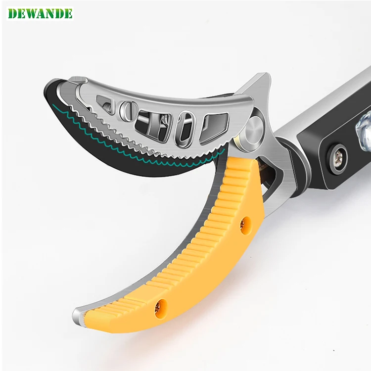 Extendable Pole Telescopic Long Reach Fruit Picker Aluminum Handle Shears Industrial Grade Pruner Garden Scissors