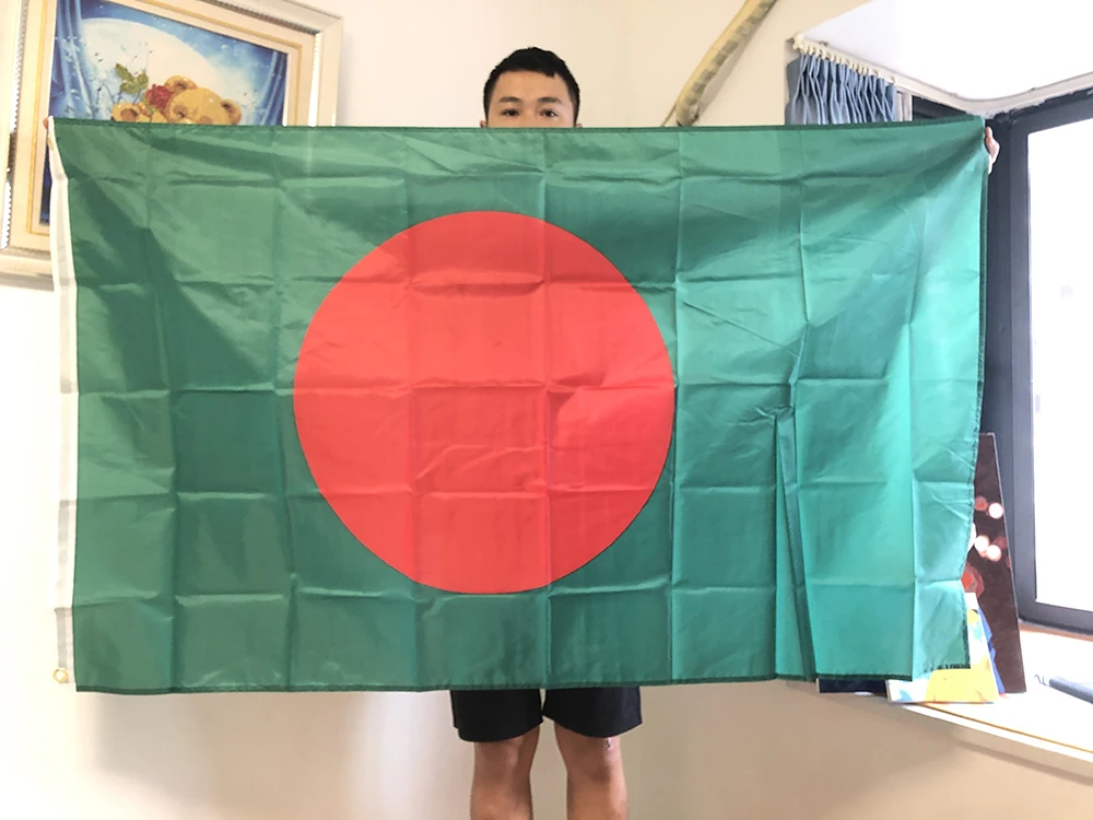 Bandiera Del Cielo Bandiera Del Bangladesh 90X150Cm Poliestere Appeso La Bandiera Della Repubblica Popolare Del Bangladesh Per La Decorazione Domestic