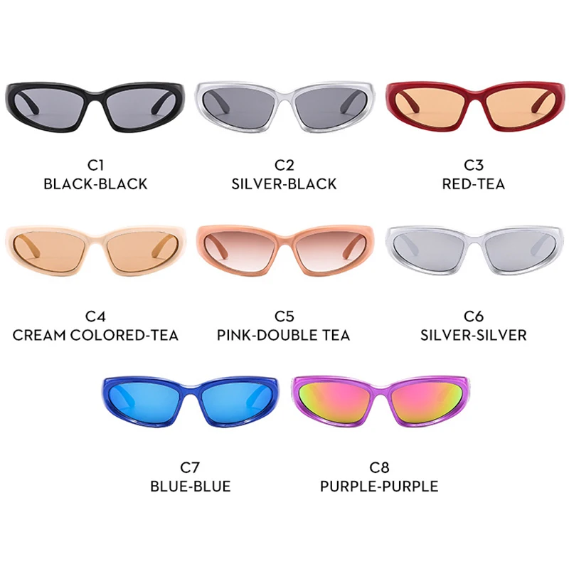 Kids Sunglasses Punk Sunglasses Outdoor Children Sports Sun Glasses Boys Girls UV400 Goggle Shades Mirror Colorful Y2k_voghion.com