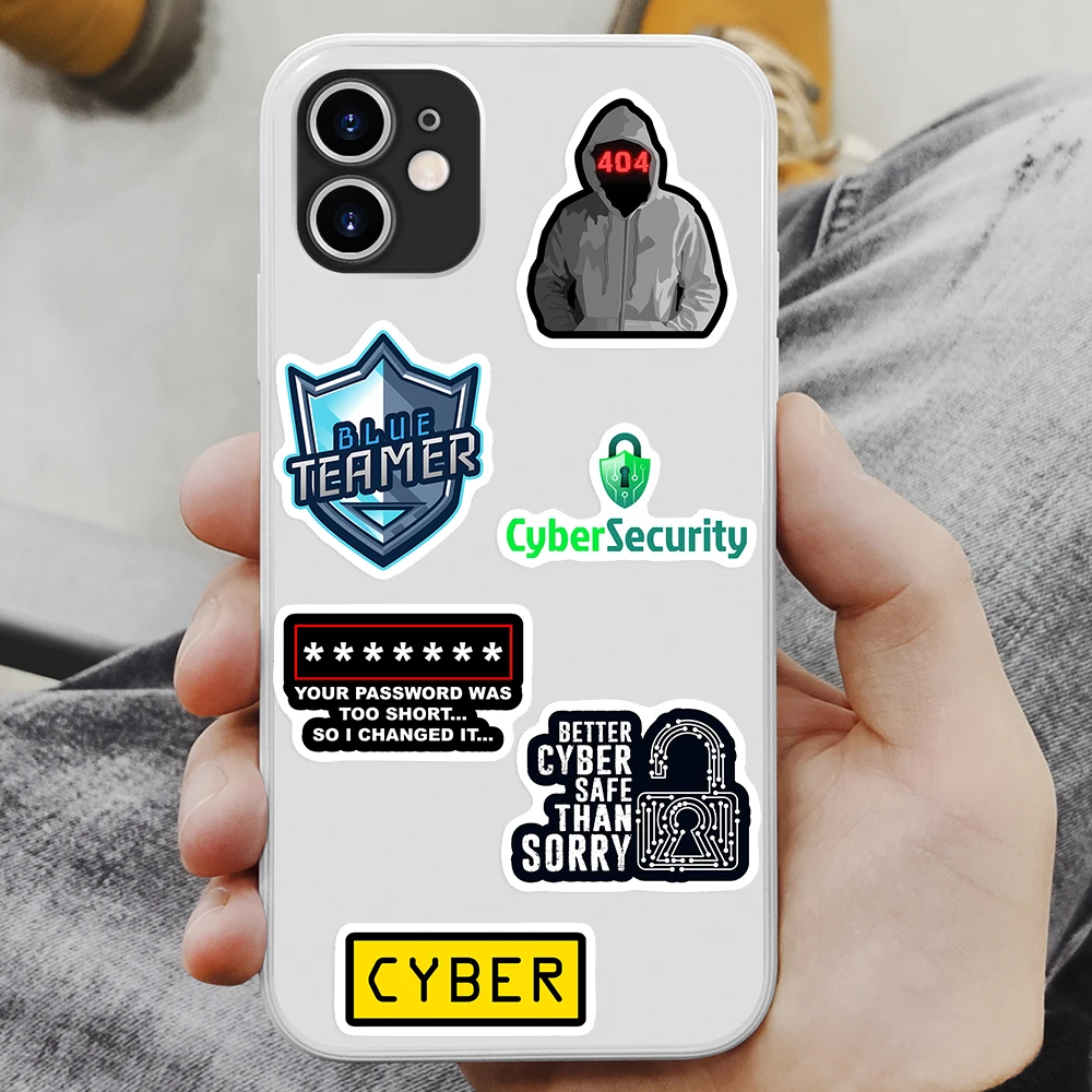 Cybersecurity Stickers for Laptop Phone Bottles