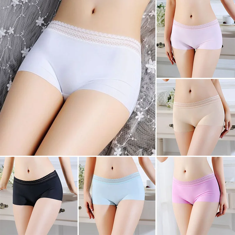 Women's Seamless Ice Silk Shorts With Anti-Light And Non-Rolling Edge Design, Mi - Foto 9