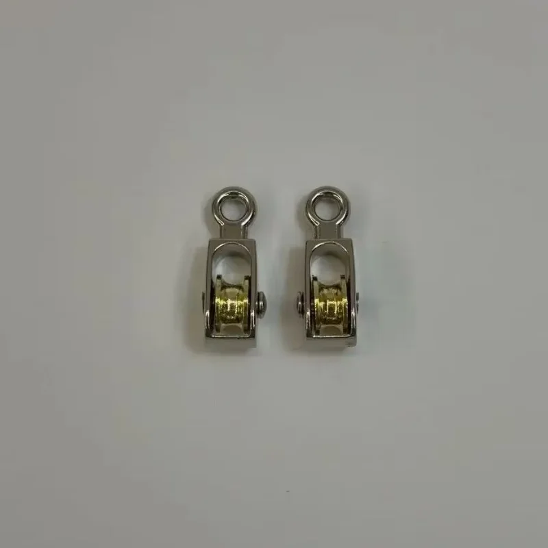 2개 36mm 고정형 풀리 아연 합금 금속 시브 크라운 블록 및 태클 리프팅 휠 미니 싱글/더블 DIY 프로젝트용