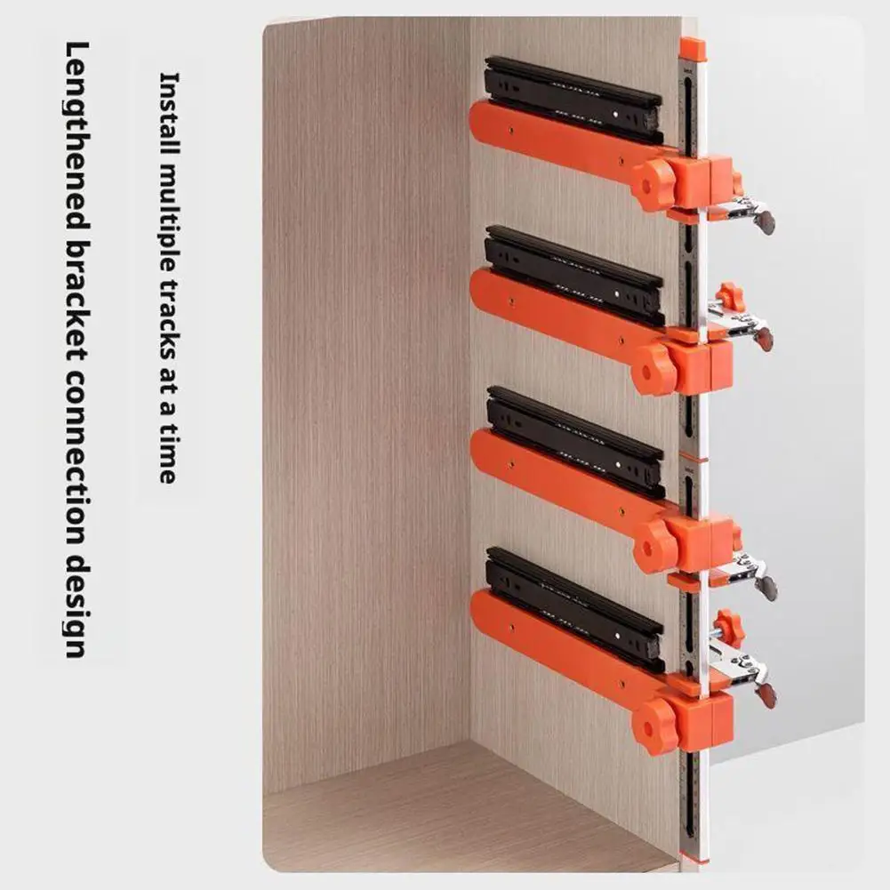 Drawer Slide Installation Jig Kit, Drawer Slide Tool, Precision Cabinet Hardware Jig, Shelf Pin Jig Hinge Jig for Cabinets E0Z9