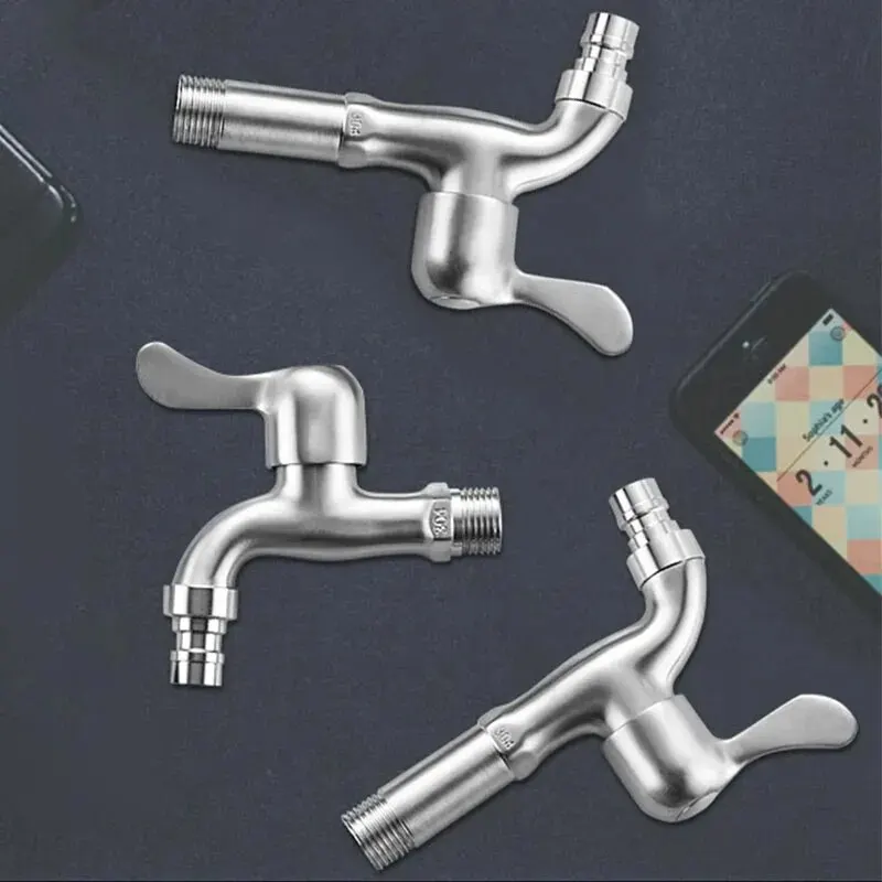 Washing Machine Faucet Water Tap Faucet Special Thickened Explosion-proof Household Single Cooling Quick Opening Faucet Stainless Steel Washing Machine Faucet