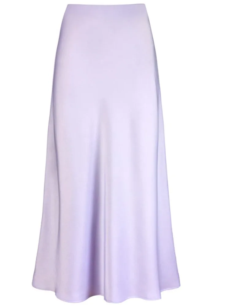 Demi jupe queue de poisson taille haute pour femme, surface forgée soyeuse, acide acétique, vêtements pour femmes, nouveau style, printemps et été 2