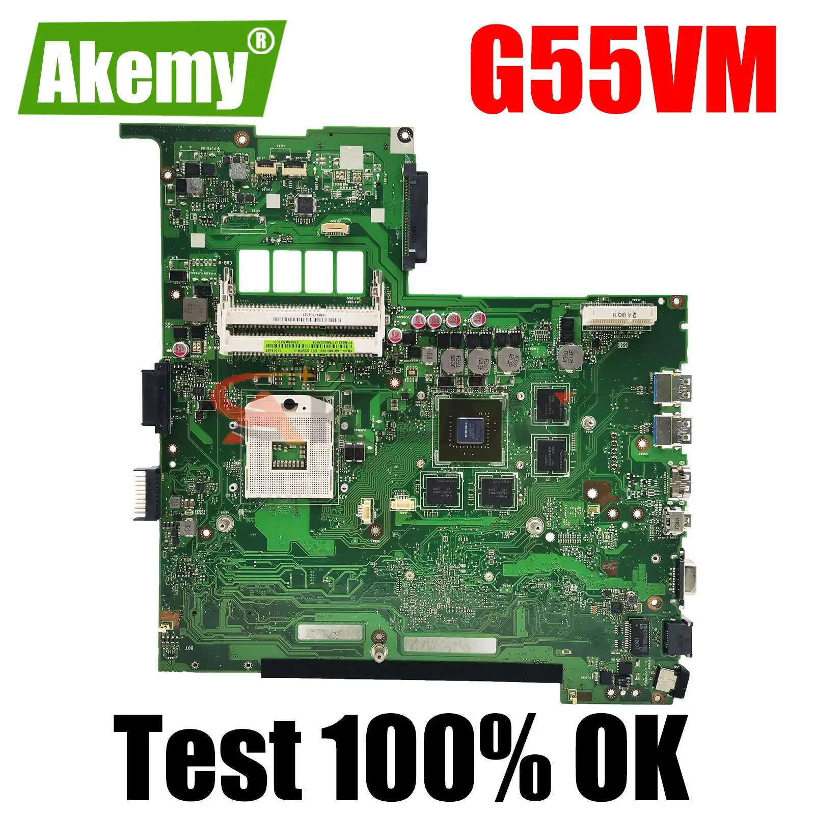 Placa Principal Rev 2.1 para Asus G55vm Laptop Motherboard Ddr3 Gtx660m Graphics G55vm