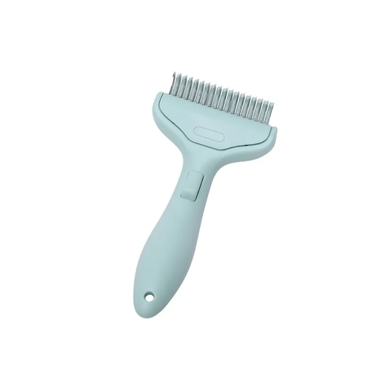 Pet Detangling Comb - Stainless Steel Grooming Tool for Cats & Dogs, Anti-Tangle Shedding Brush with Thinning Function