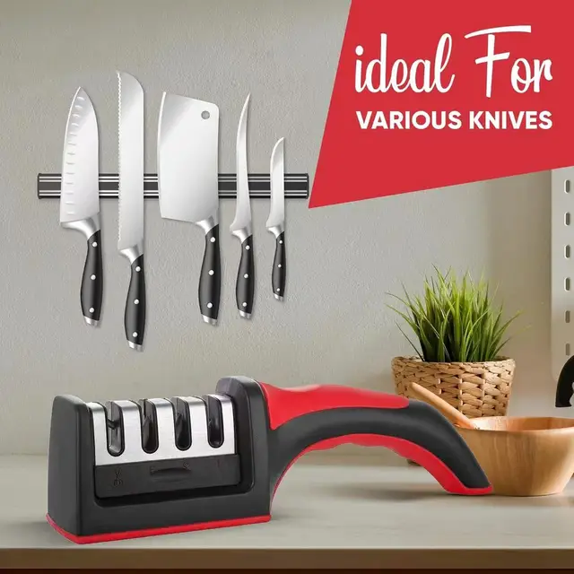 Affûteurs de couteaux pour couteaux de cuisine, bord ouvert, spécial affûtage rapide, outil d'affûtage, Kit d'affûtage de couteaux facile à utiliser, 1 pièce ﻿ 6