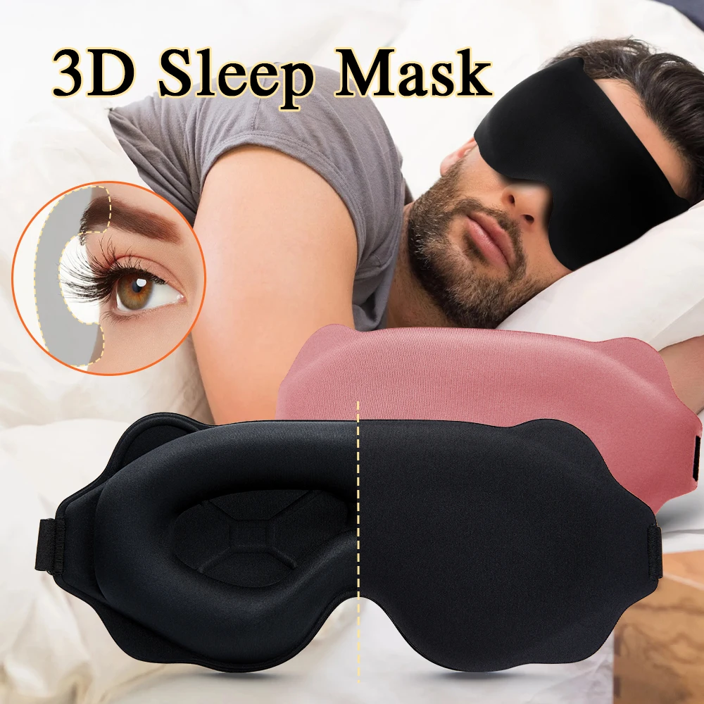 3D Sleep Eye Mask Portable Travel Eye Cover Blockout Light Slaapmasker Sleep Shade Eyepatch Softair Mask Sleeping Aid Blindfold sleeping mask